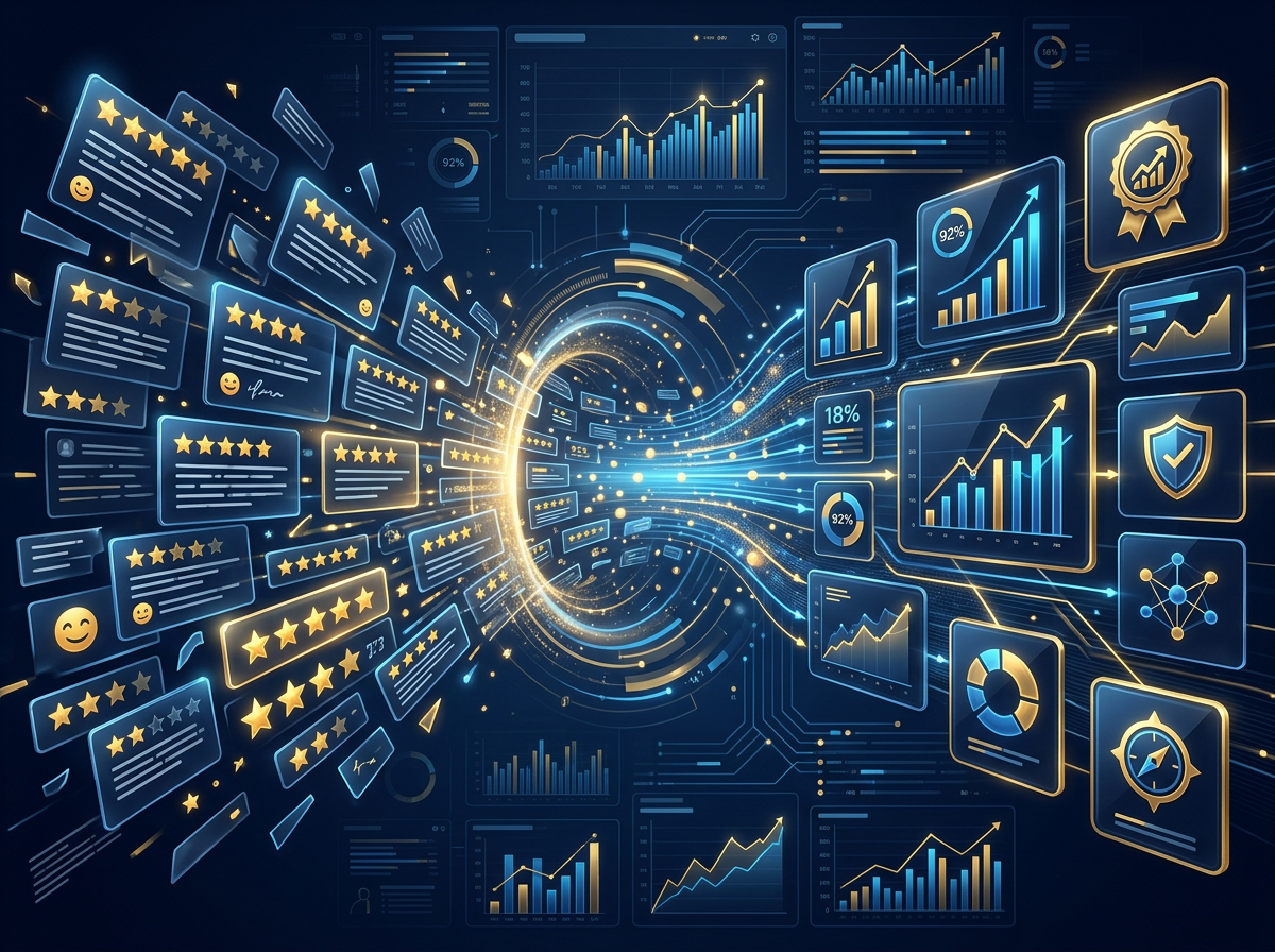 Customer feedback transformed into customer intelligence visual